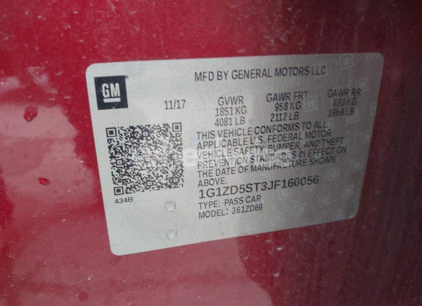 Photo 9 of 2018 Chevrolet Malibu LT (VIN 1G1ZD5ST3JF160056)