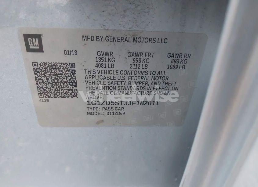 Photo 9 of 2018 Chevrolet Malibu LT (VIN 1G1ZD5ST3JF182011)