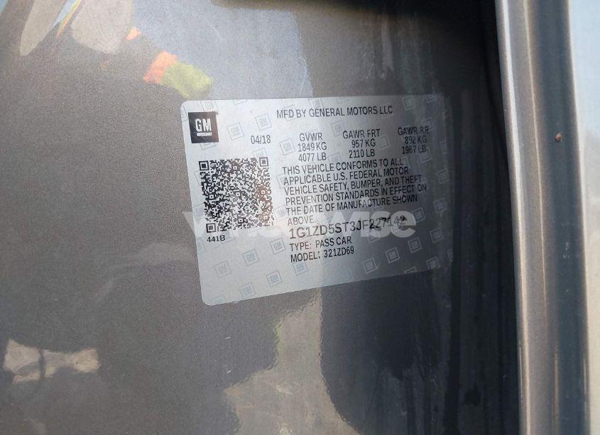 Photo 9 of 2018 Chevrolet Malibu LT (VIN 1G1ZD5ST3JF227142)