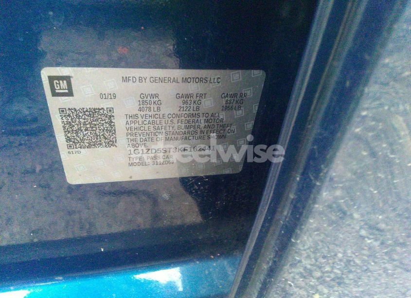 Photo 9 of 2019 Chevrolet Malibu LT (VIN 1G1ZD5ST3KF162441)