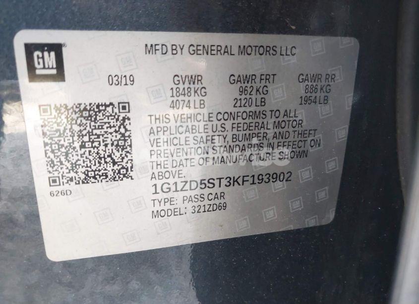 Photo 9 of 2019 Chevrolet Malibu LT (VIN 1G1ZD5ST3KF193902)