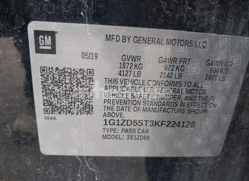 Photo 9 of 2019 Chevrolet Malibu LT (VIN 1G1ZD5ST3KF224128)