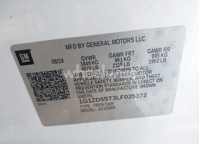 Photo 9 of 2020 Chevrolet Malibu FWD LT (VIN 1G1ZD5ST3LF025372)