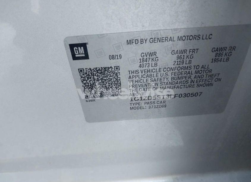 Photo 9 of 2020 Chevrolet Malibu FWD LT (VIN 1G1ZD5ST3LF030507)