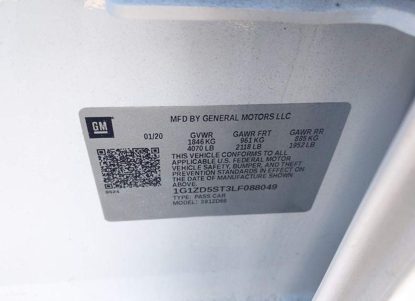 Photo 9 of 2020 Chevrolet Malibu FWD LT (VIN 1G1ZD5ST3LF088049)