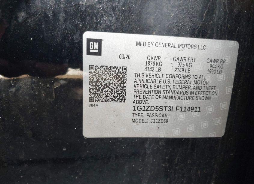 Photo 9 of 2020 Chevrolet Malibu FWD LT (VIN 1G1ZD5ST3LF114911)