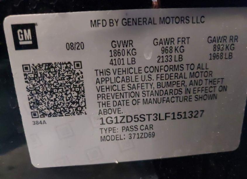 Photo 9 of 2020 Chevrolet Malibu FWD LT (VIN 1G1ZD5ST3LF151327)