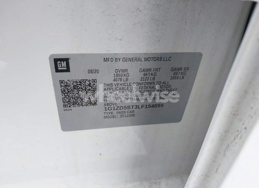 Photo 9 of 2020 Chevrolet Malibu FWD LT (VIN 1G1ZD5ST3LF154695)