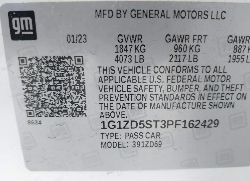 Photo 9 of 2023 Chevrolet Malibu FWD 1LT (VIN 1G1ZD5ST3PF162429)