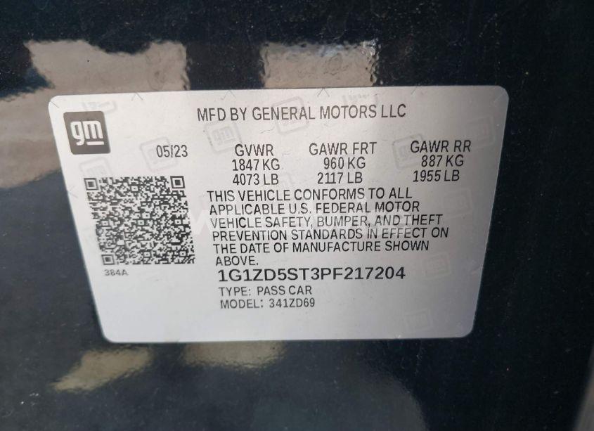 Photo 9 of 2023 Chevrolet Malibu FWD 1LT (VIN 1G1ZD5ST3PF217204)