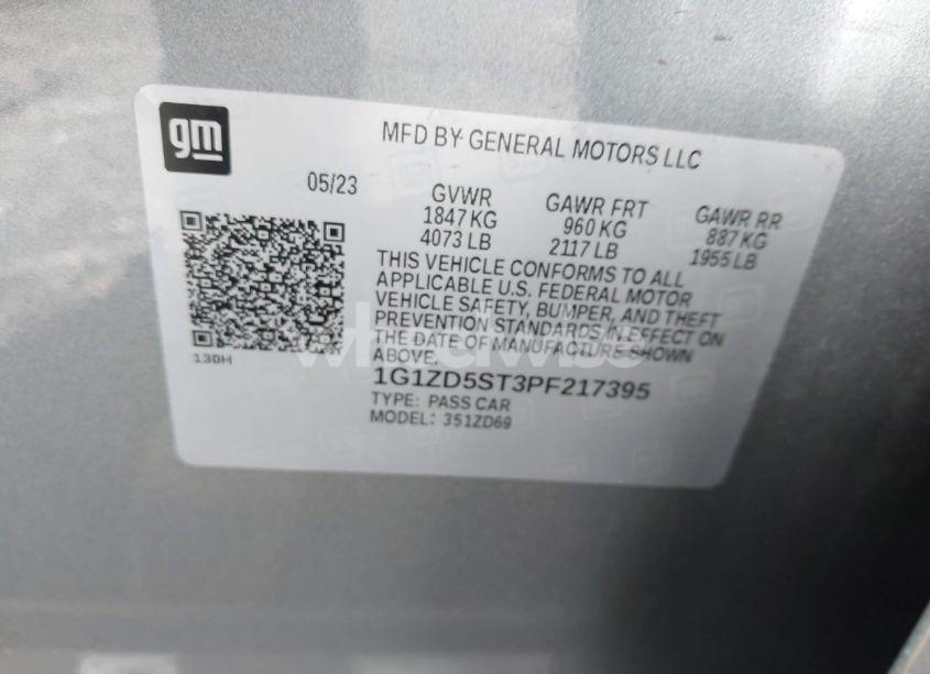 Photo 9 of 2023 Chevrolet Malibu FWD 1LT (VIN 1G1ZD5ST3PF217395)