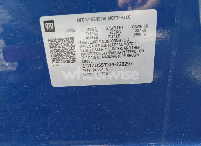 Photo 9 of 2023 Chevrolet Malibu FWD 1LT (VIN 1G1ZD5ST3PF228297)