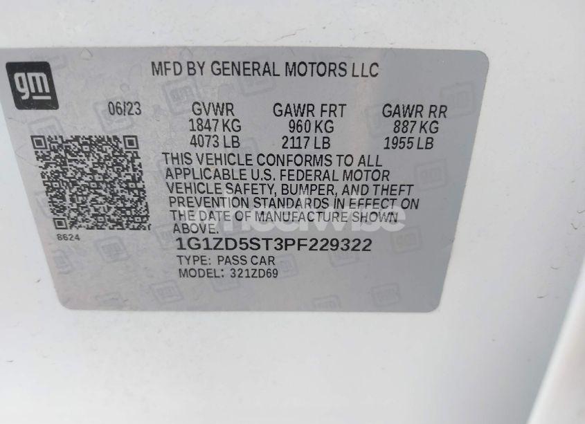 Photo 9 of 2023 Chevrolet Malibu FWD 1LT (VIN 1G1ZD5ST3PF229322)
