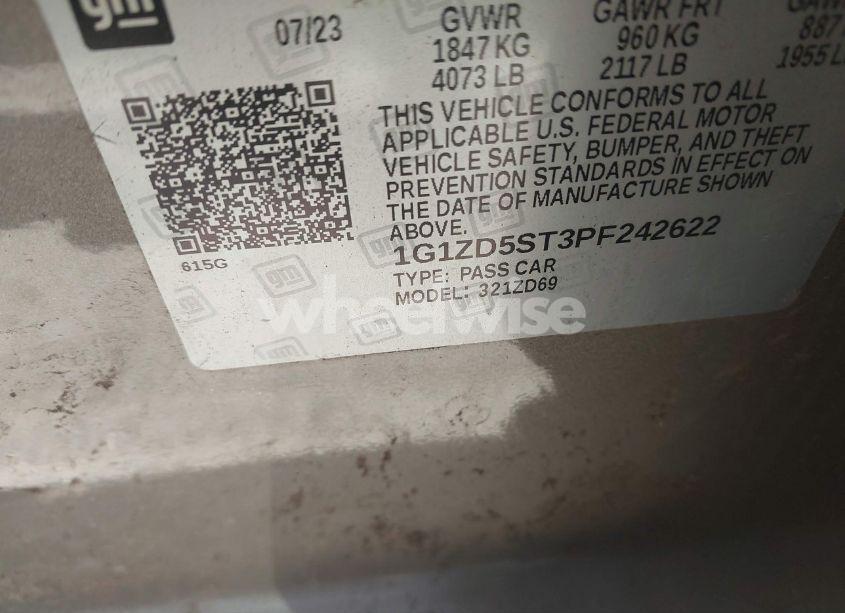Photo 9 of 2023 Chevrolet Malibu FWD 1LT (VIN 1G1ZD5ST3PF242622)