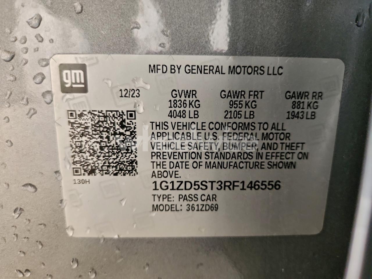 Photo 12 of 2024 CHEVROLET MALIBU LT (VIN 1G1ZD5ST3RF146556)