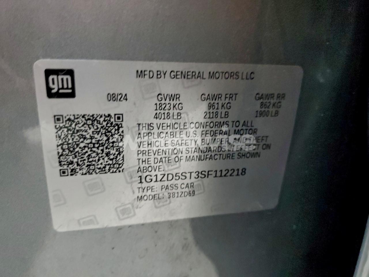 Photo 12 of 2025 CHEVROLET MALIBU LT (VIN 1G1ZD5ST3SF112218)