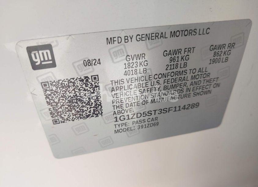 Photo 9 of 2025 Chevrolet Malibu FWD 1LT (VIN 1G1ZD5ST3SF114289)