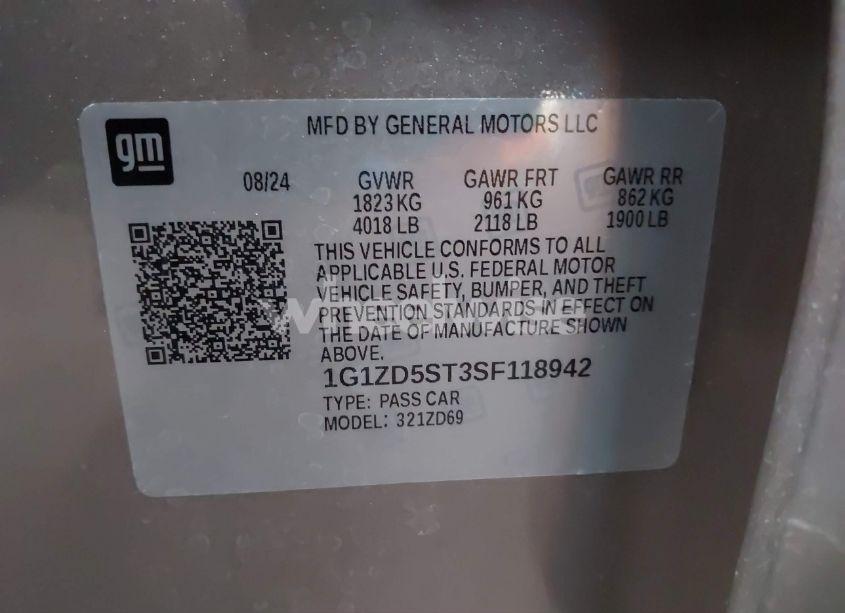 Photo 9 of 2025 Chevrolet Malibu FWD 1LT (VIN 1G1ZD5ST3SF118942)