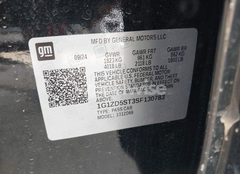 Photo 9 of 2025 Chevrolet Malibu FWD 1LT (VIN 1G1ZD5ST3SF130783)