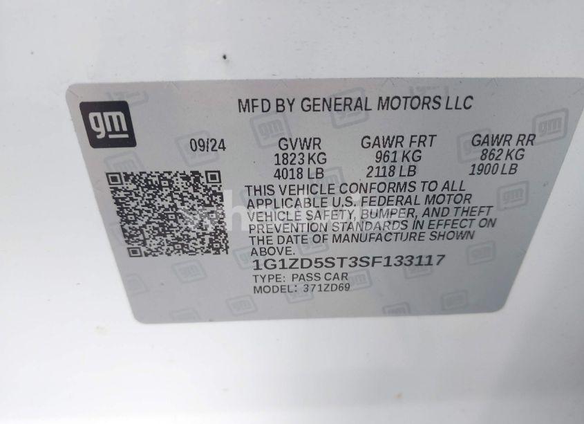 Photo 9 of 2025 Chevrolet Malibu FWD 1LT (VIN 1G1ZD5ST3SF133117)