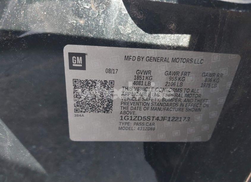 Photo 9 of 2018 Chevrolet Malibu LT (VIN 1G1ZD5ST4JF122173)