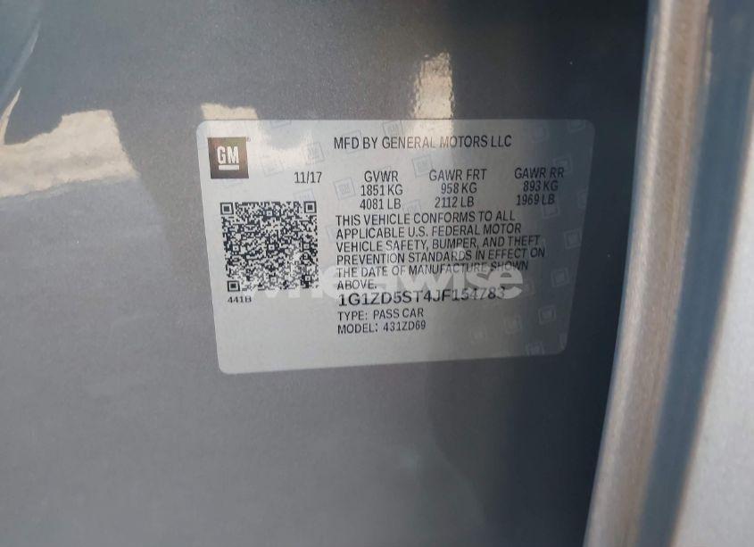 Photo 9 of 2018 Chevrolet Malibu LT (VIN 1G1ZD5ST4JF154783)