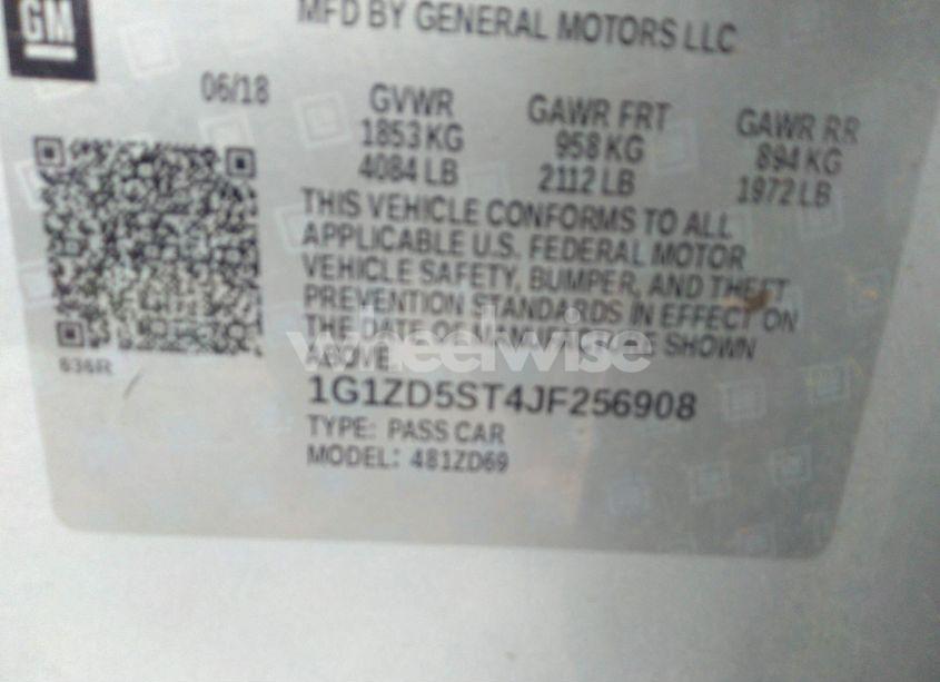 Photo 9 of 2018 Chevrolet Malibu LT (VIN 1G1ZD5ST4JF256908)