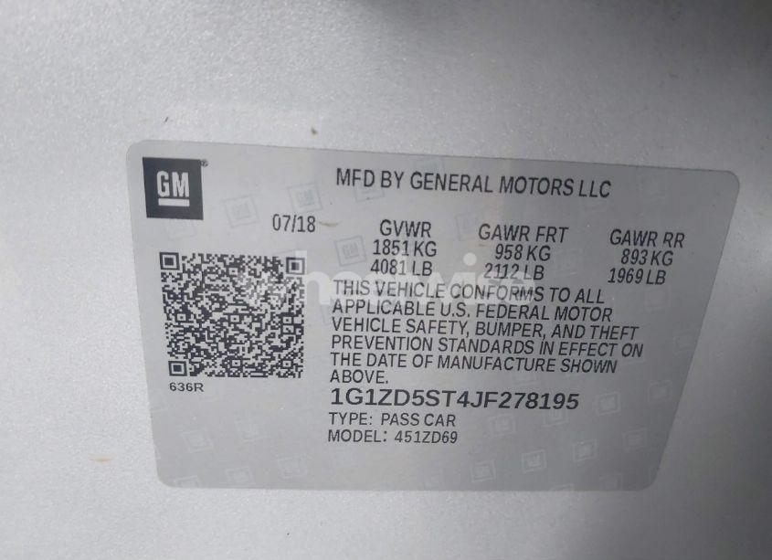 Photo 9 of 2018 Chevrolet Malibu LT (VIN 1G1ZD5ST4JF278195)