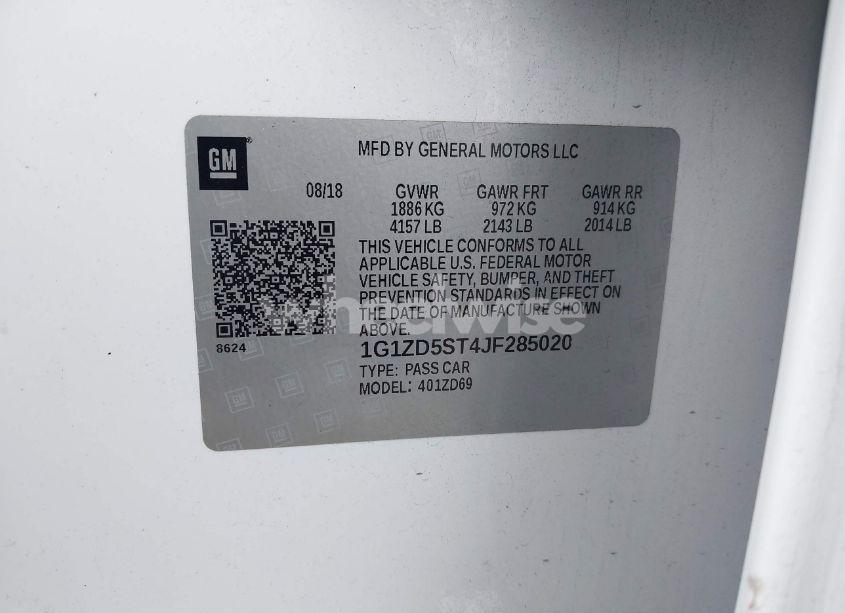 Photo 9 of 2018 Chevrolet Malibu LT (VIN 1G1ZD5ST4JF285020)