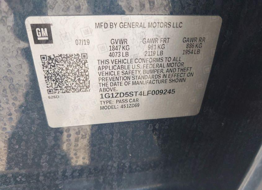 Photo 9 of 2020 Chevrolet Malibu FWD LT (VIN 1G1ZD5ST4LF009245)