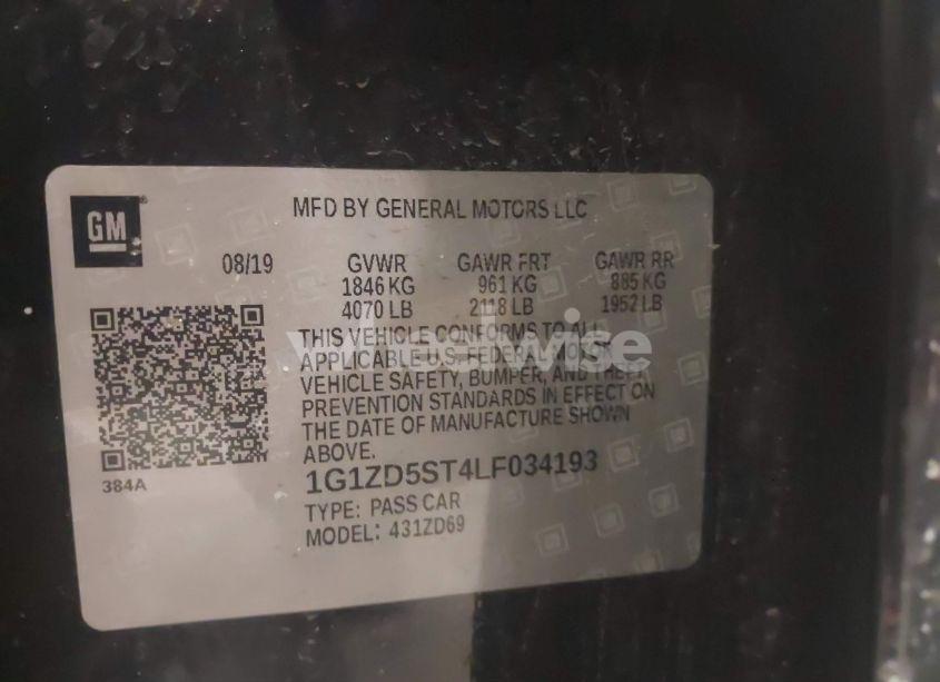 Photo 9 of 2020 Chevrolet Malibu FWD LT (VIN 1G1ZD5ST4LF034193)