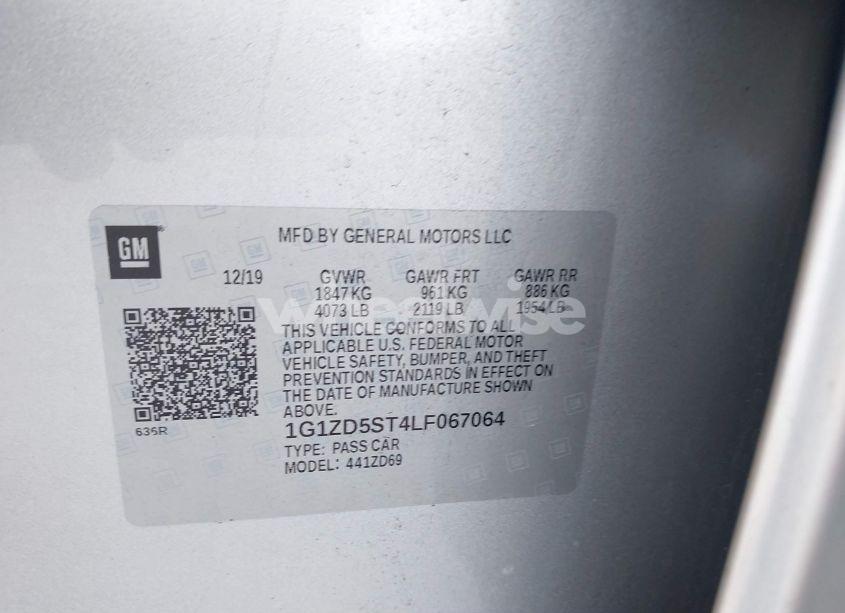 Photo 9 of 2020 Chevrolet Malibu FWD LT (VIN 1G1ZD5ST4LF067064)