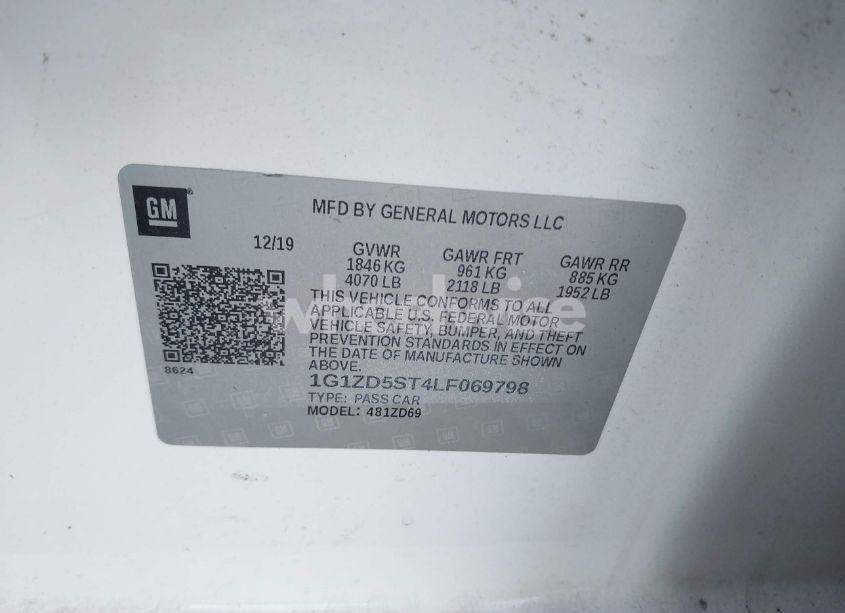 Photo 9 of 2020 Chevrolet Malibu FWD LT (VIN 1G1ZD5ST4LF069798)