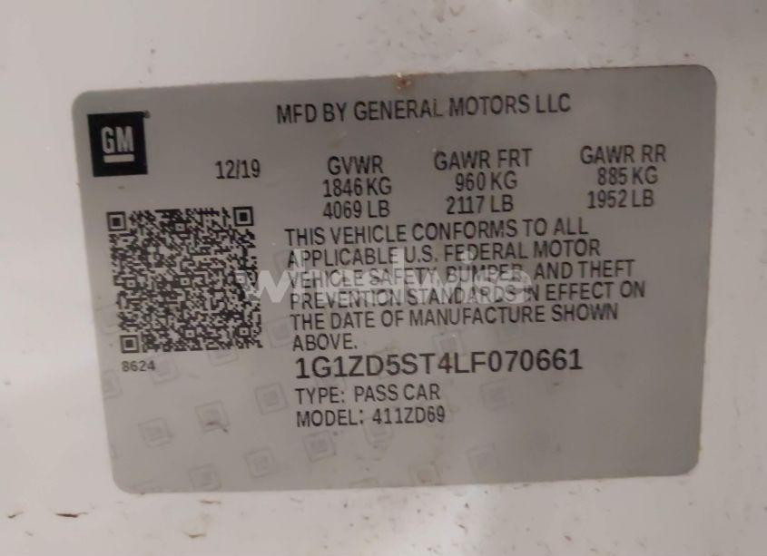 Photo 9 of 2020 Chevrolet Malibu FWD LT (VIN 1G1ZD5ST4LF070661)