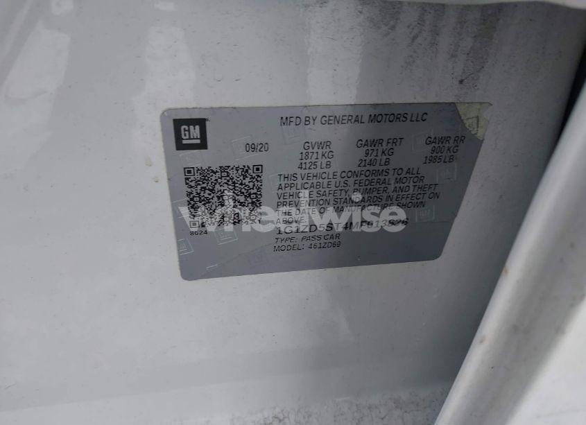 Photo 9 of 2021 Chevrolet Malibu FWD LT (VIN 1G1ZD5ST4MF013636)