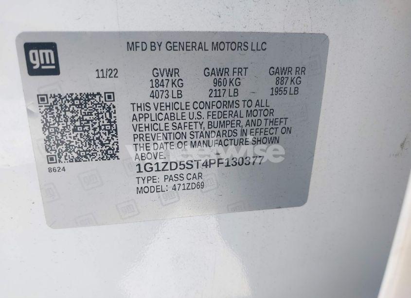Photo 9 of 2023 Chevrolet Malibu FWD 1LT (VIN 1G1ZD5ST4PF130377)