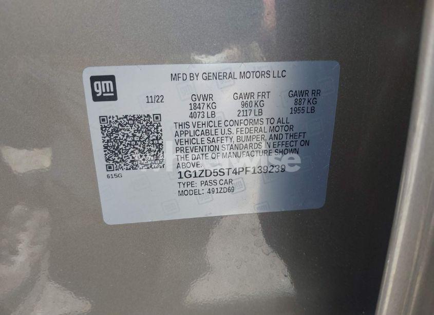 Photo 9 of 2023 Chevrolet Malibu FWD 1LT (VIN 1G1ZD5ST4PF139239)