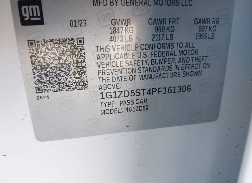 Photo 9 of 2023 Chevrolet Malibu FWD 1LT (VIN 1G1ZD5ST4PF161306)