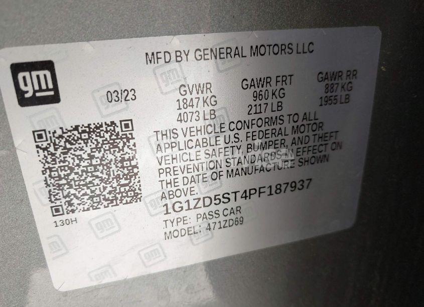 Photo 9 of 2023 Chevrolet Malibu FWD 1LT (VIN 1G1ZD5ST4PF187937)