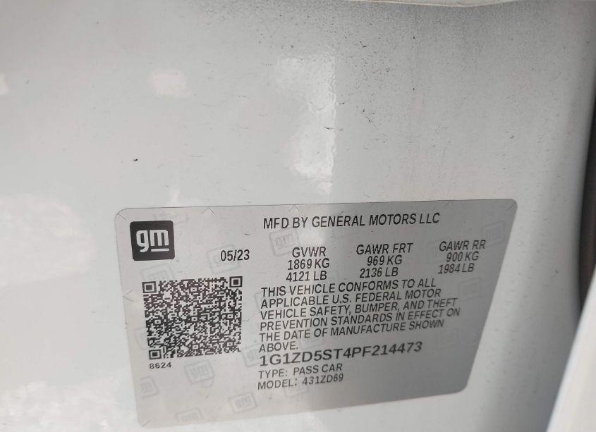 Photo 9 of 2023 Chevrolet Malibu FWD 1LT (VIN 1G1ZD5ST4PF214473)