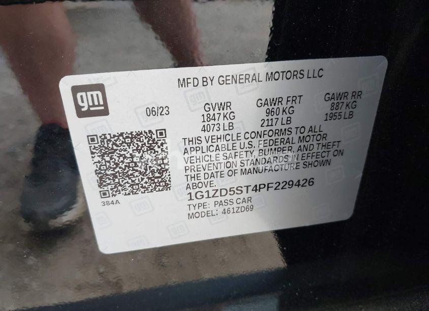 Photo 9 of 2023 Chevrolet Malibu FWD 1LT (VIN 1G1ZD5ST4PF229426)