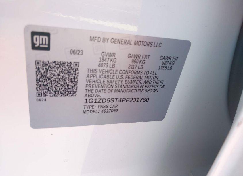 Photo 9 of 2023 Chevrolet Malibu FWD 1LT (VIN 1G1ZD5ST4PF231760)