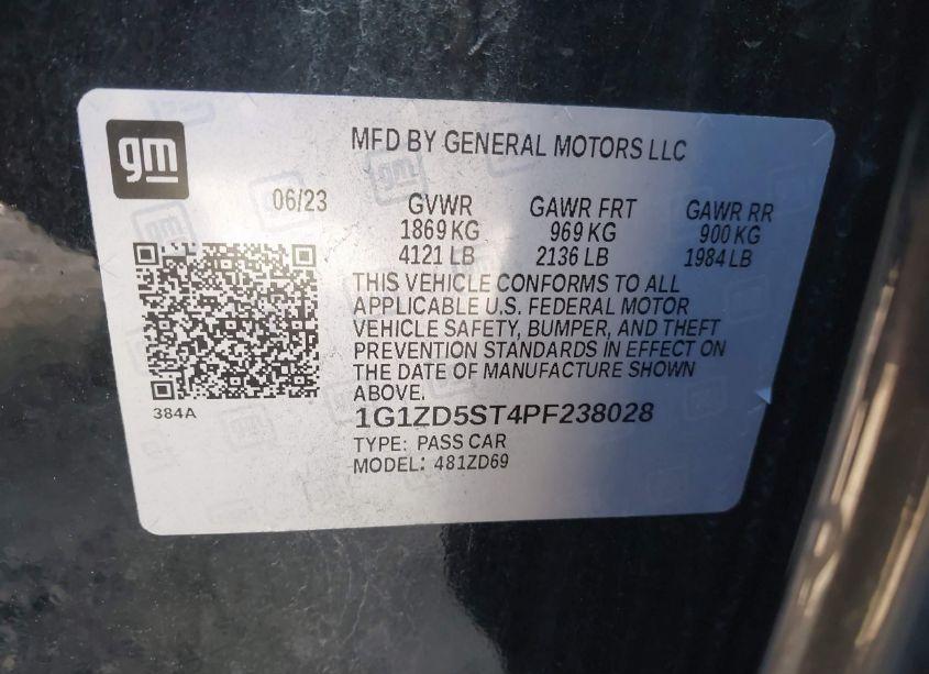 Photo 9 of 2023 Chevrolet Malibu FWD 1LT (VIN 1G1ZD5ST4PF238028)