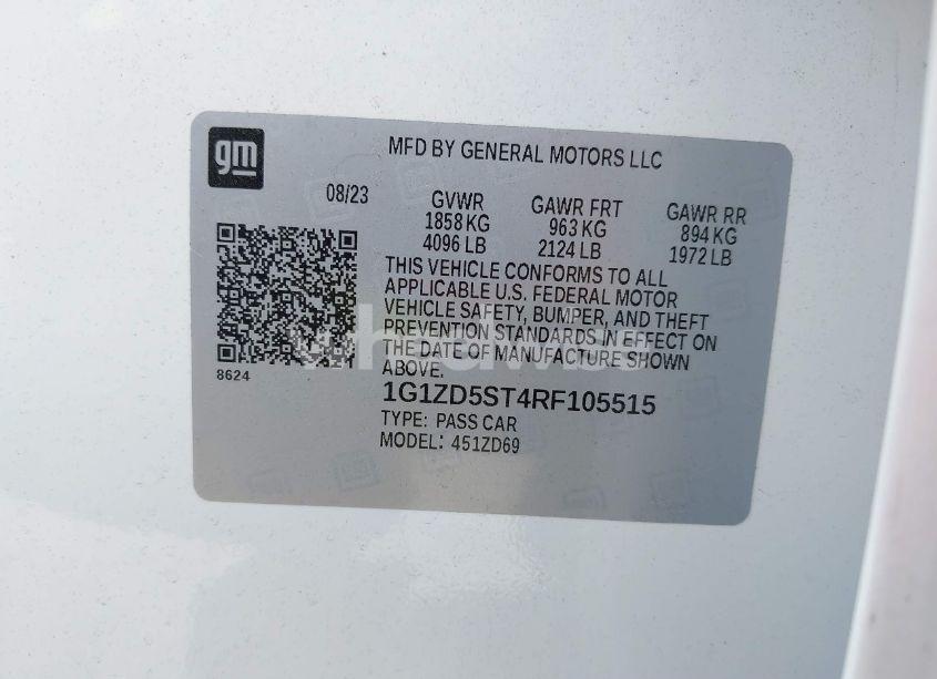 Photo 9 of 2024 Chevrolet Malibu FWD 1LT (VIN 1G1ZD5ST4RF105515)