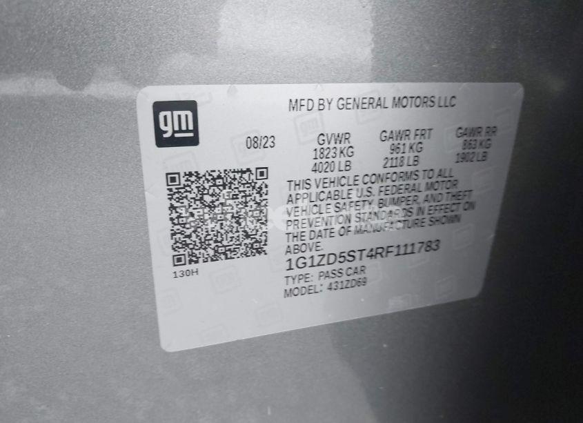 Photo 9 of 2024 Chevrolet Malibu LT (VIN 1G1ZD5ST4RF111783)