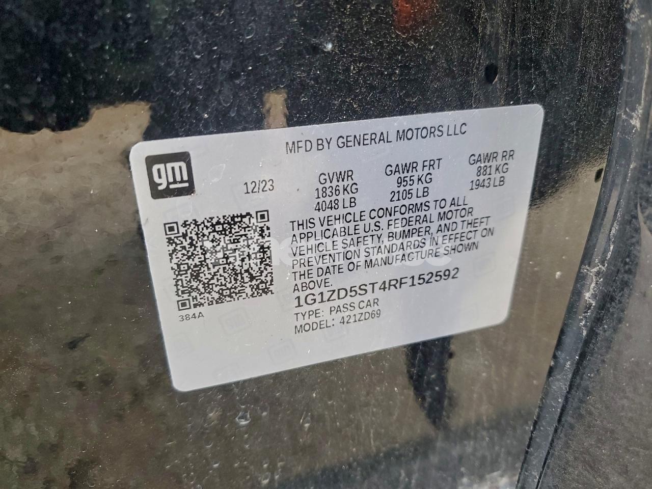 Photo 12 of 2024 CHEVROLET MALIBU LT (VIN 1G1ZD5ST4RF152592)