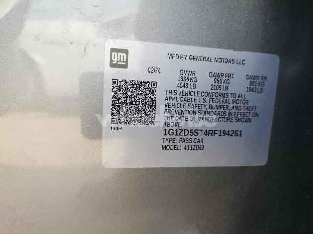 Photo 2 of 2024 CHEVROLET MALIBU LT (VIN 1G1ZD5ST4RF194261)