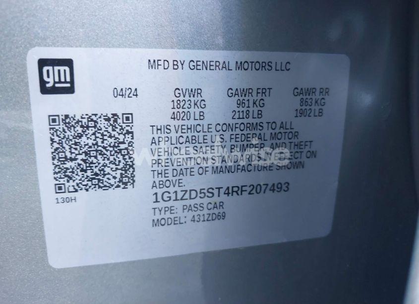 Photo 9 of 2024 Chevrolet Malibu FWD 1LT (VIN 1G1ZD5ST4RF207493)