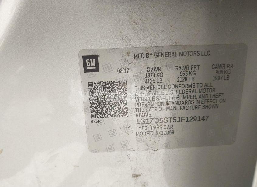 Photo 9 of 2018 Chevrolet Malibu LT (VIN 1G1ZD5ST5JF129147)