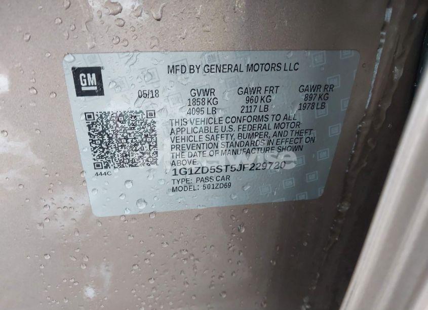 Photo 9 of 2018 Chevrolet Malibu LT (VIN 1G1ZD5ST5JF229720)